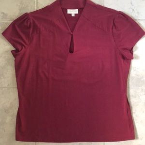 Burgundy Cap sleeve cotton/modal top